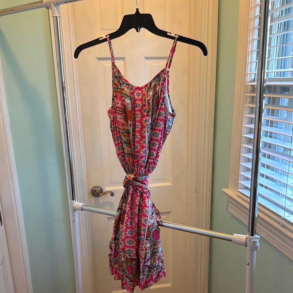 Floral Pink Sleeveless Dress